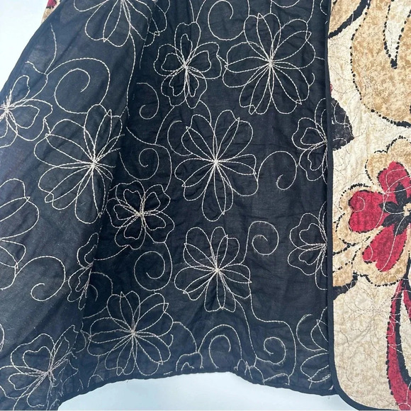 Alfred Dinner Vintage Women’s Quilted Open Jacket Size 6 Petite Embroidered - Picture 7 of 8